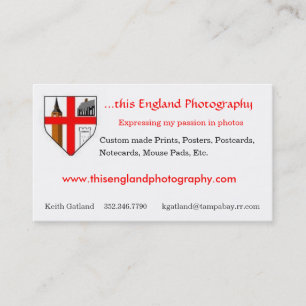 Diese England-Fotografie Visitenkarte