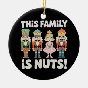Diese Familie ist verrückt Weihnachten Nussknacker Keramik Ornament