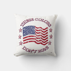Diese Farben laufen nicht! American Flag & Stars Kissen