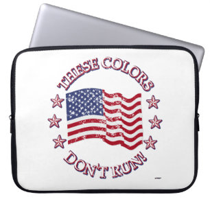 Diese Farben laufen nicht! American Flag & Stars Laptopschutzhülle