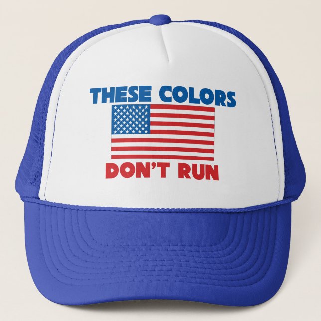 Diese Farben laufen nicht in den USA Truckerkappe (Vorderseite)