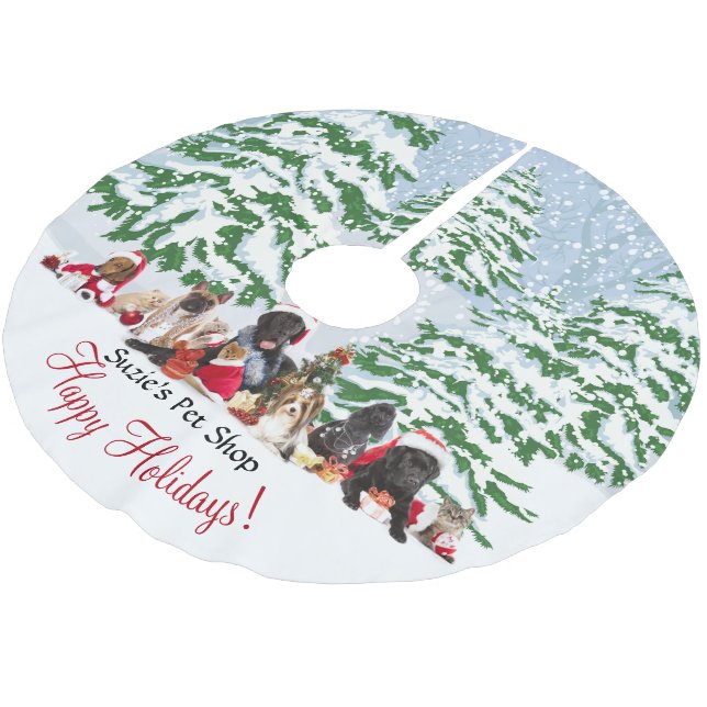 DIESE FERIENWOHNUNGEN SCHNEE- UND TRUMPFLÖSEN POLYESTER WEIHNACHTSBAUMDECKE (Schrägansicht)