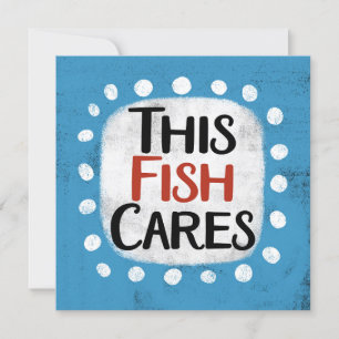 Diese Fische kümmert sich um die Grußkarte Karte
