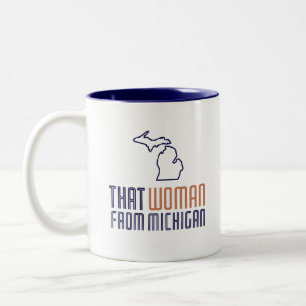 Diese Frau aus der Michigan-Kaffee-Tasse Zweifarbige Tasse