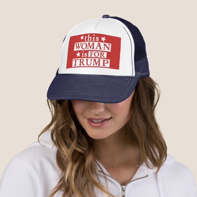 Diese Frau ist für Trump-Hut Truckerkappe (Beispiel)