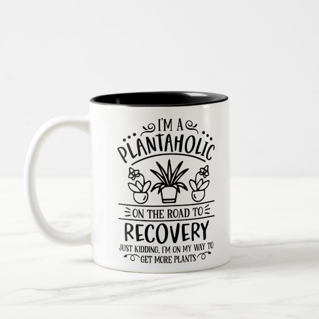 Diese Gartenziffer Plantaholisch Zweifarbige Tasse (Links)