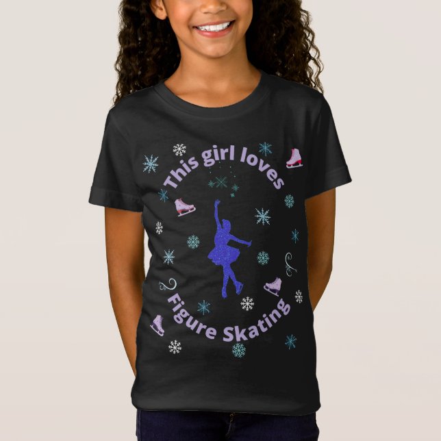 Diese Girl-Lieben Abbildung Skaten T-Shirt (Vorderseite)