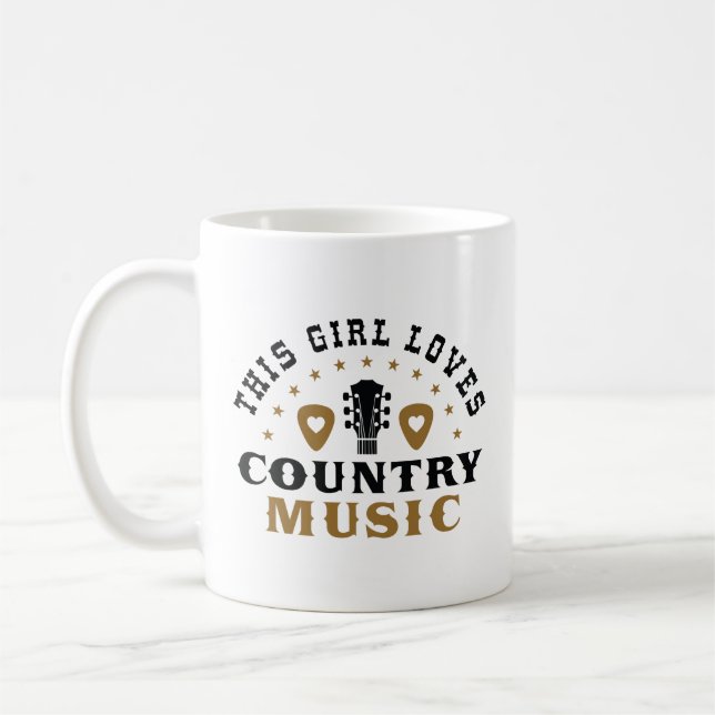 Diese Girl-Lieben Country Music Kaffeetasse (Links)