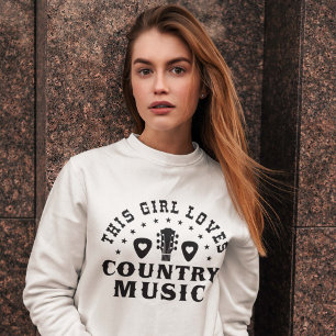 Diese Girl-Lieben Country Music Sweatshirt