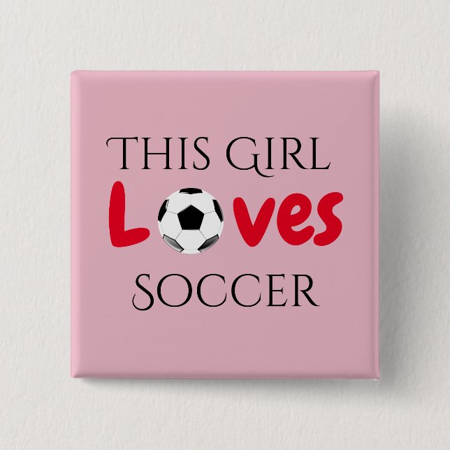 Diese Girl Lieben Fußball - Fußball Button (Vorderseite)