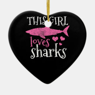 Diese Girl-Lieben Haie - Niedliche Haigeschenke Keramik Ornament