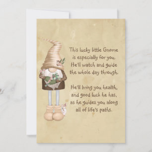  Diese glückliche kleine Gnome Viel Glück & Health Karte