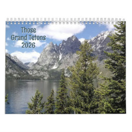 Diese Grand Tetons, ein 12-Monatskalender 2026 Kalender