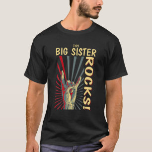 Diese große Schwester rockt Vintage Retro Konzert  T-Shirt
