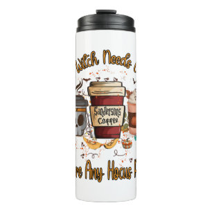Diese Hexe braucht Kaffee, Halloween, Halloween, D Thermosbecher