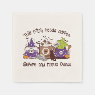 Diese Hexe braucht Kaffee Serviette