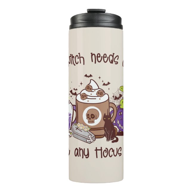 Diese Hexe braucht Kaffee Thermosbecher (Vorderseite)