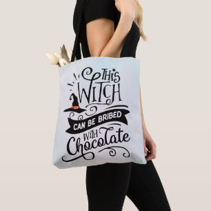 Diese Hexe kann mit SchokoladenHalloween bestochen Tasche