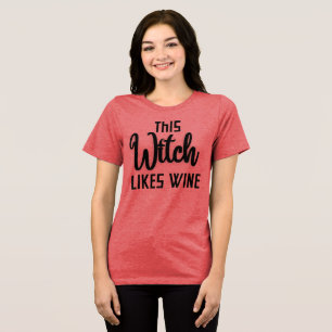 Diese Hexe mag Wein Tri-Blend Shirt