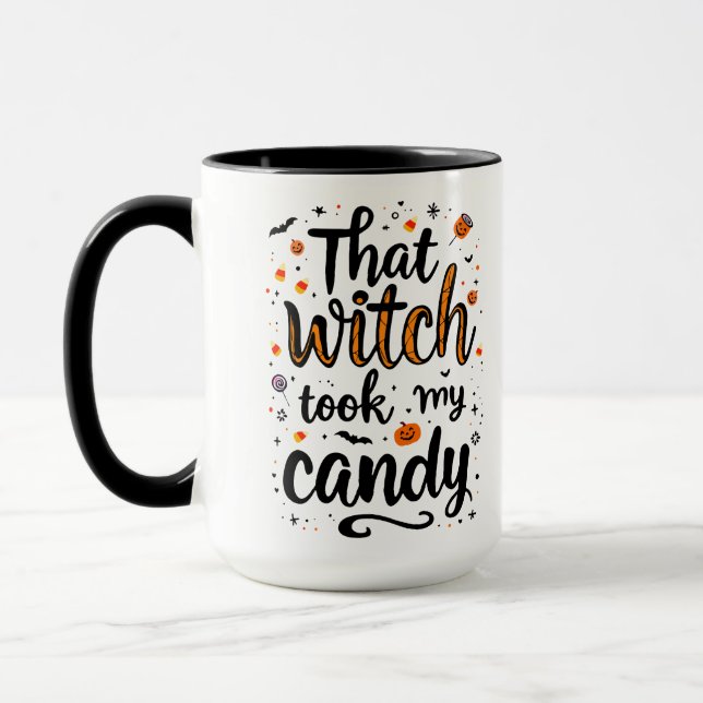 Diese Hexe nahm mir die Bonbontypografie Tasse (Links)