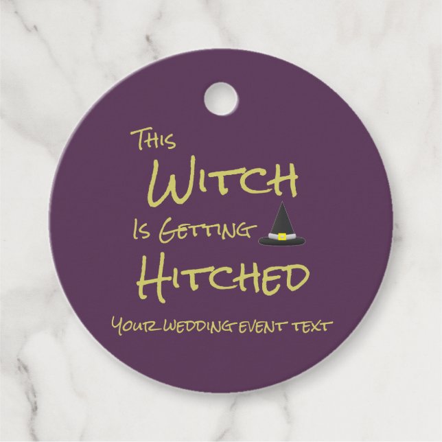 Diese Hexe wird angeheftet Geschenkanhänger (Vorderseite)