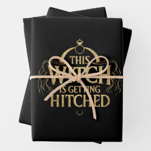 Diese Hexe wird getraut Hallo Hochzeitsbraut Geschenkpapier Set