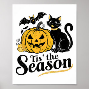 Diese Jahreszeit Halloween Bats Pumpkin Fall Funny Poster