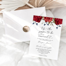 Diese Jahreszeit ist Verheiratete Blumenhochzeit Einladung