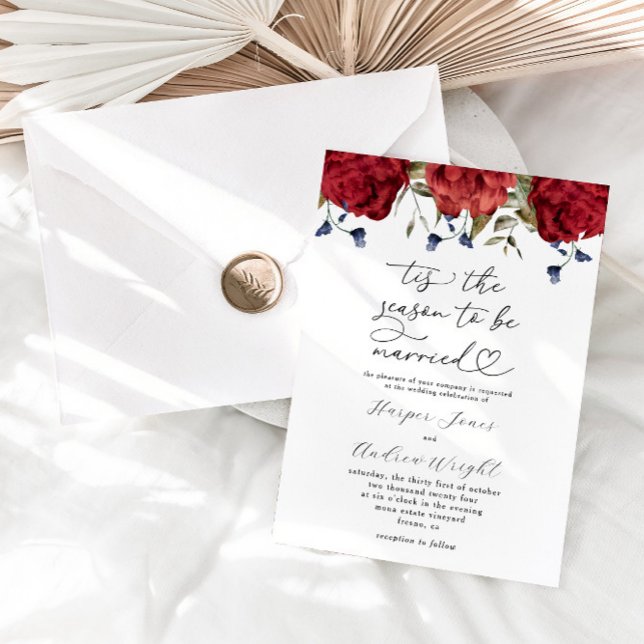 Diese Jahreszeit ist Verheiratete Blumenhochzeit Einladung (Von Creator hochgeladen)