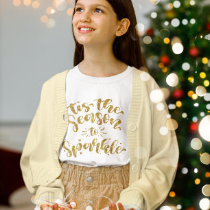 Diese Jahreszeit zum Sparkeln von Gold-Imitate Gli T-Shirt