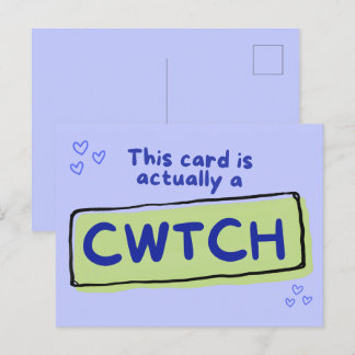 Diese Karte ist eigentlich ein Cwtch (Kuschelgrüße