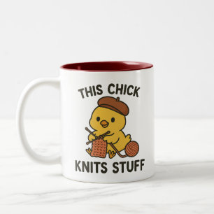 Diese Kätzchen-Strick sind ein Hingucker Zweifarbige Tasse