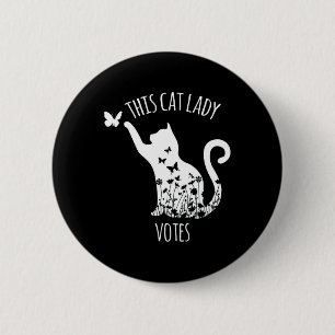 Diese Katze Lady wählt die Damen in Kamala Button