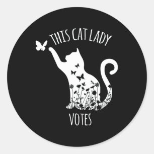 Diese Katze Lady wählt die Damen in Kamala Runder Aufkleber