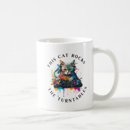 Diese Katze rockt die Turntable Kaffeetasse