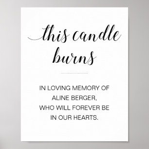 Diese Kerze brennt in liebevoller Erinnerung Traue Poster