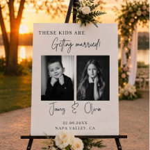 Diese Kinder heiraten Hochzeitsschild