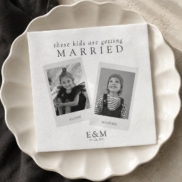 Diese Kinder heiraten: Minimalistische Hochzeit Serviette