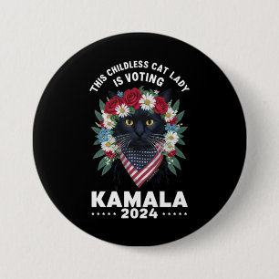 Diese kinderlose Katze Lady Ladys wählt Kamala Button