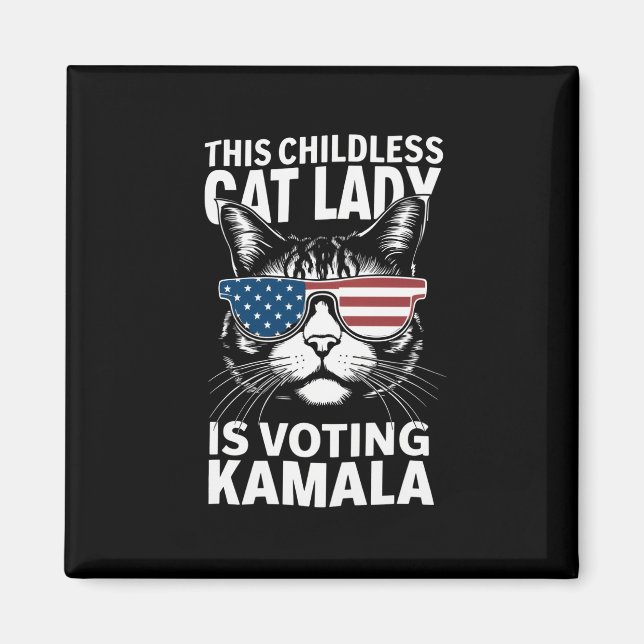 Diese kinderlose Katze-Lady wählt Kamala-Harris 24 Magnet (Vorne)