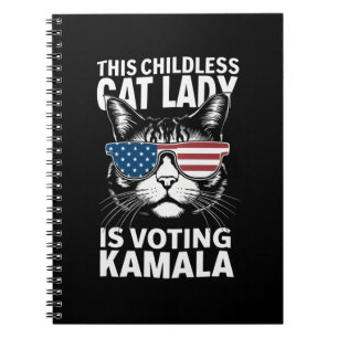 Diese kinderlose Katze-Lady wählt Kamala-Harris 24 Notizblock