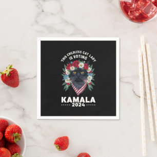 Diese kinderlose Katzenlady Ladies wählt Kamala Serviette