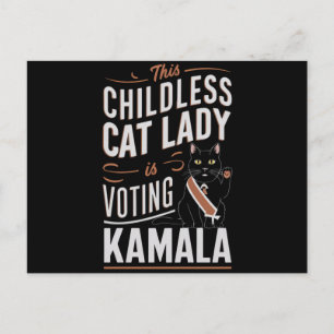 Diese kinderlose Katzenlady wählt Kamala Postkarte
