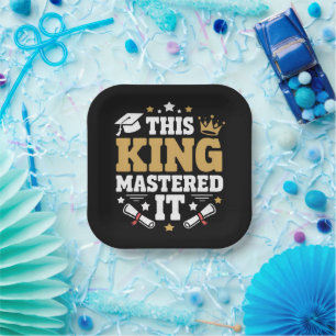 Diese King I Mastered It Master-Abschlussklasse Pappteller