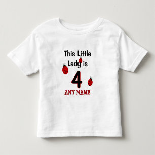 Diese kleine Dame ist 4!  Marienkäfer-T - Shirt