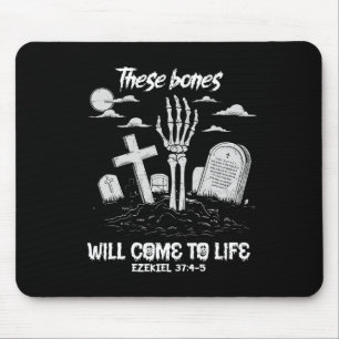 Diese Knochen werden zu Leben Skelett Christlich H Mousepad