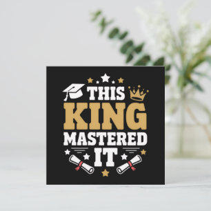 Diese König beherrschte ich es Master-Abschlusskla Einladung
