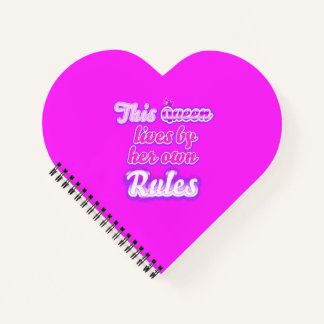 Diese Königin folgt nie den Regeln pink Notizbuch