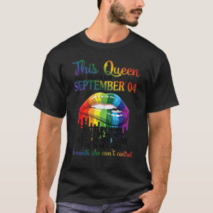 Diese Königin Geborene Sept 4. Hass Liebe Herz Mun T-Shirt