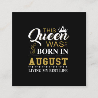 Diese Königin war im August am Geburtstag Geboren Quadratische Visitenkarte
